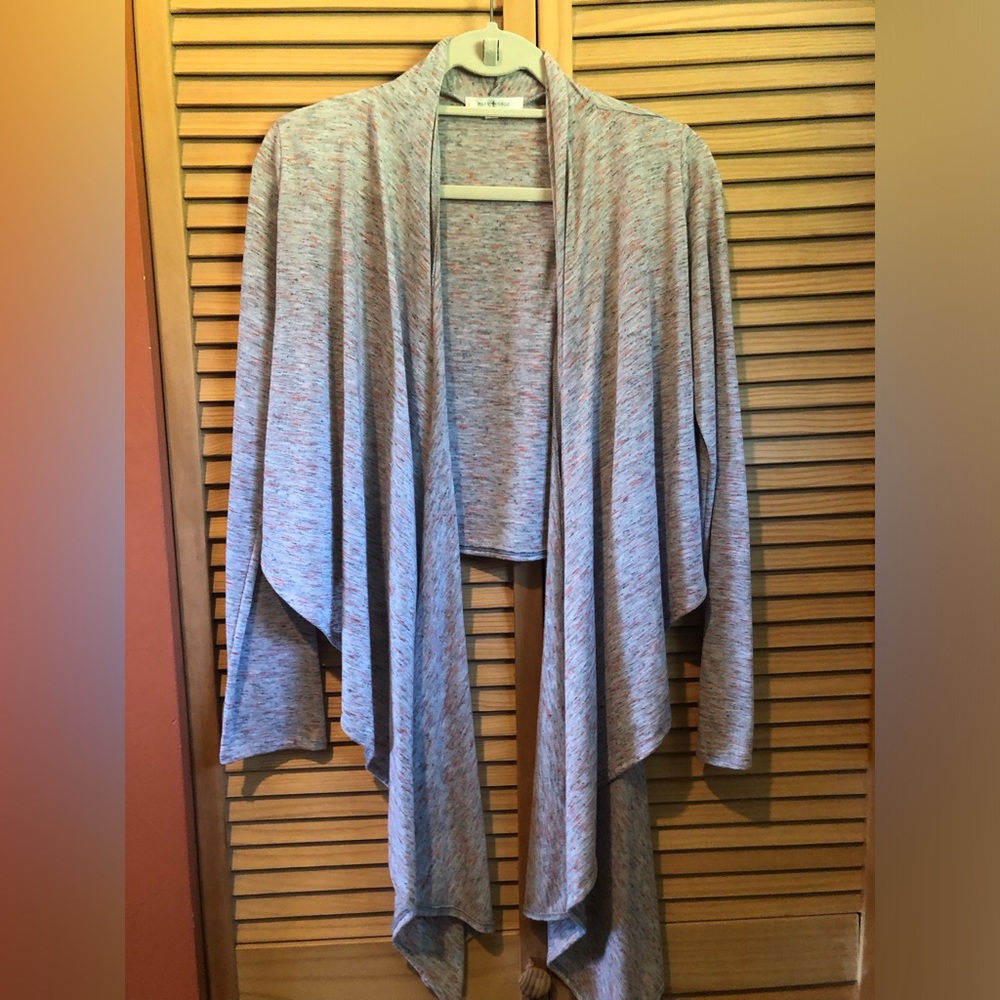 Anthropologie Gray Open-Front Cardigan
